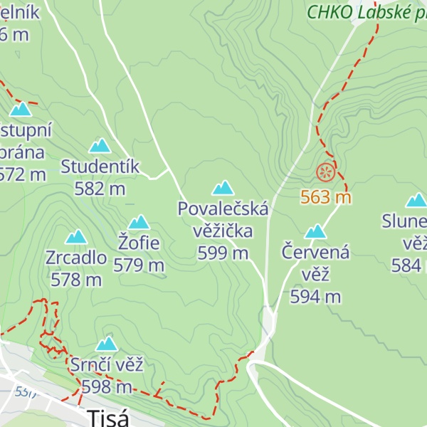 Map of Větrná věž - Východní vrchol