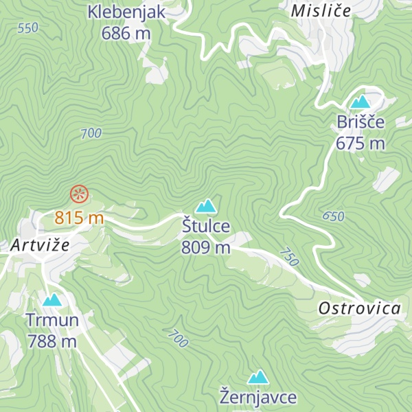 Map of Štulce