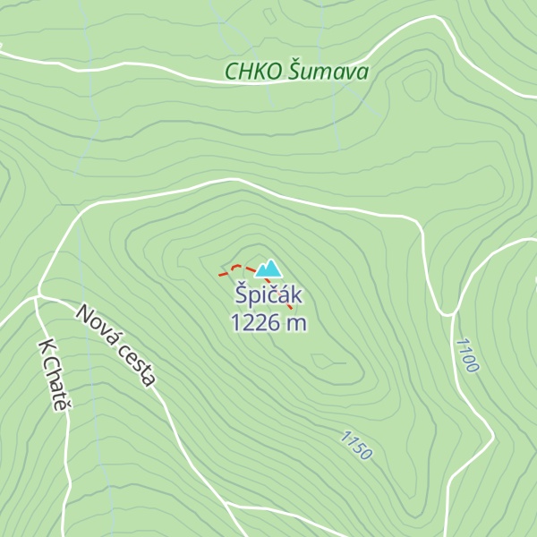 Map of Špičák