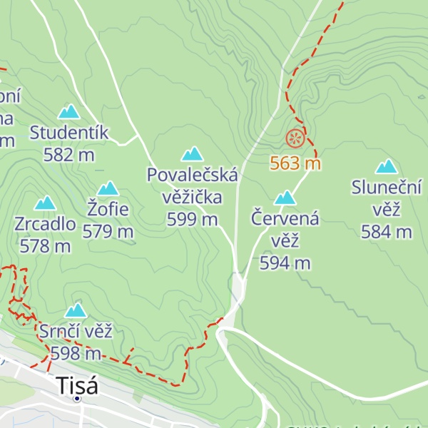 Map of Opomenutá věž
