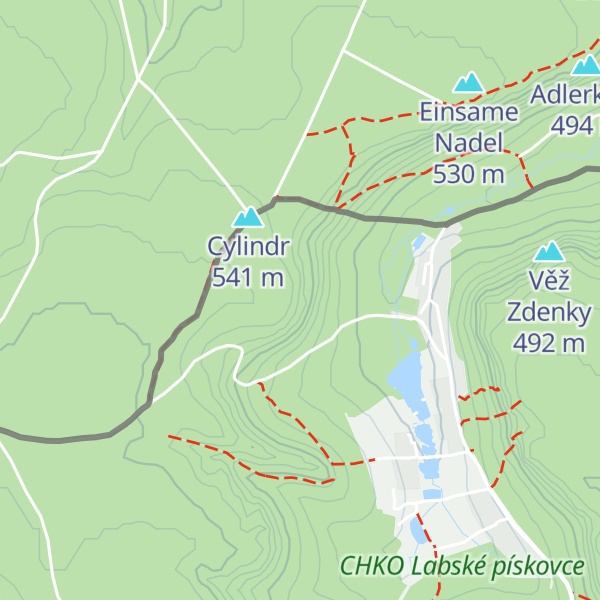 Map of Západní kámen (Hradba)