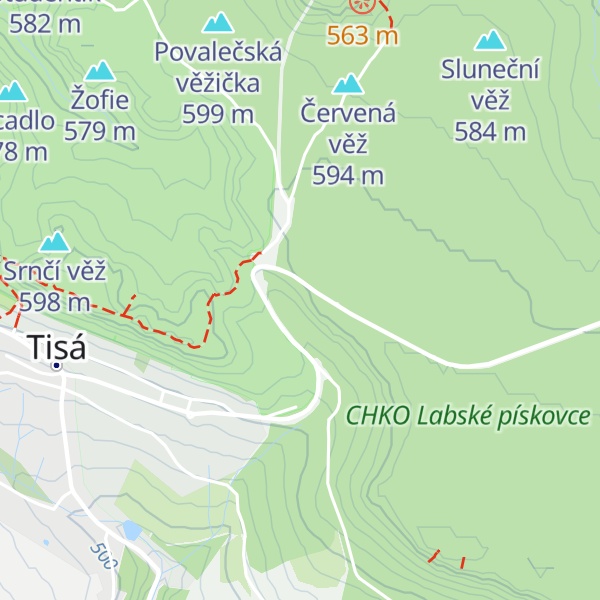 Map of Nárožní stěna