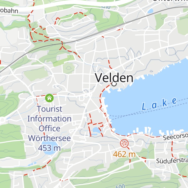 Map of Tourismusinformation Velden am Wörthersee / Info-Cube im Kurpark