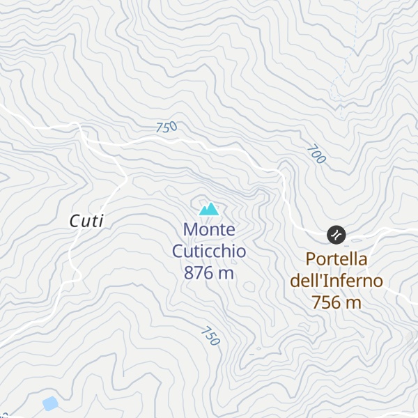 Map of Monte Cuticchio