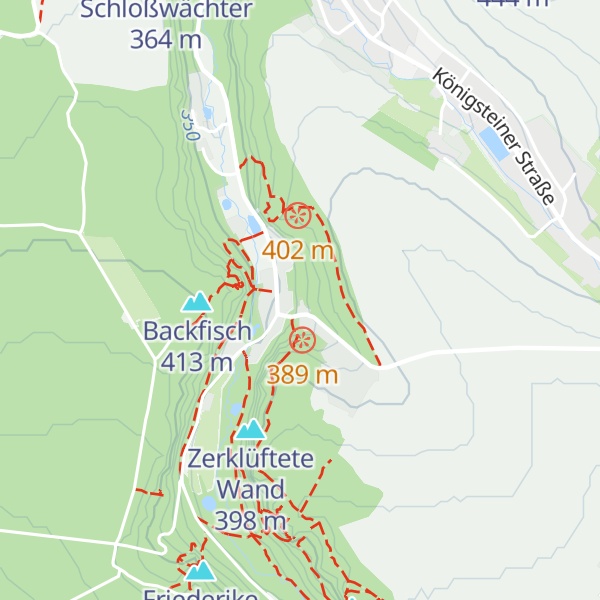 Map of Hütte Kletterklub Daxensteiner 1905