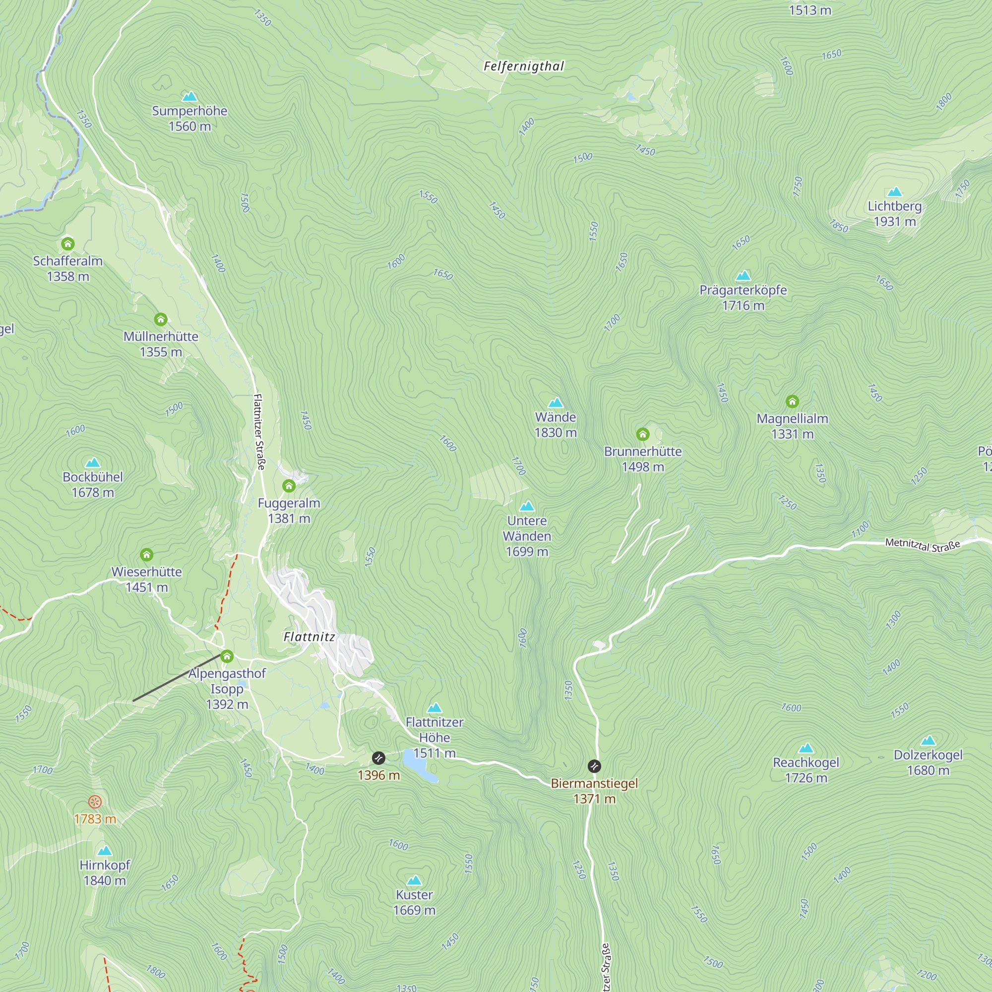 Unterwändenhütte map