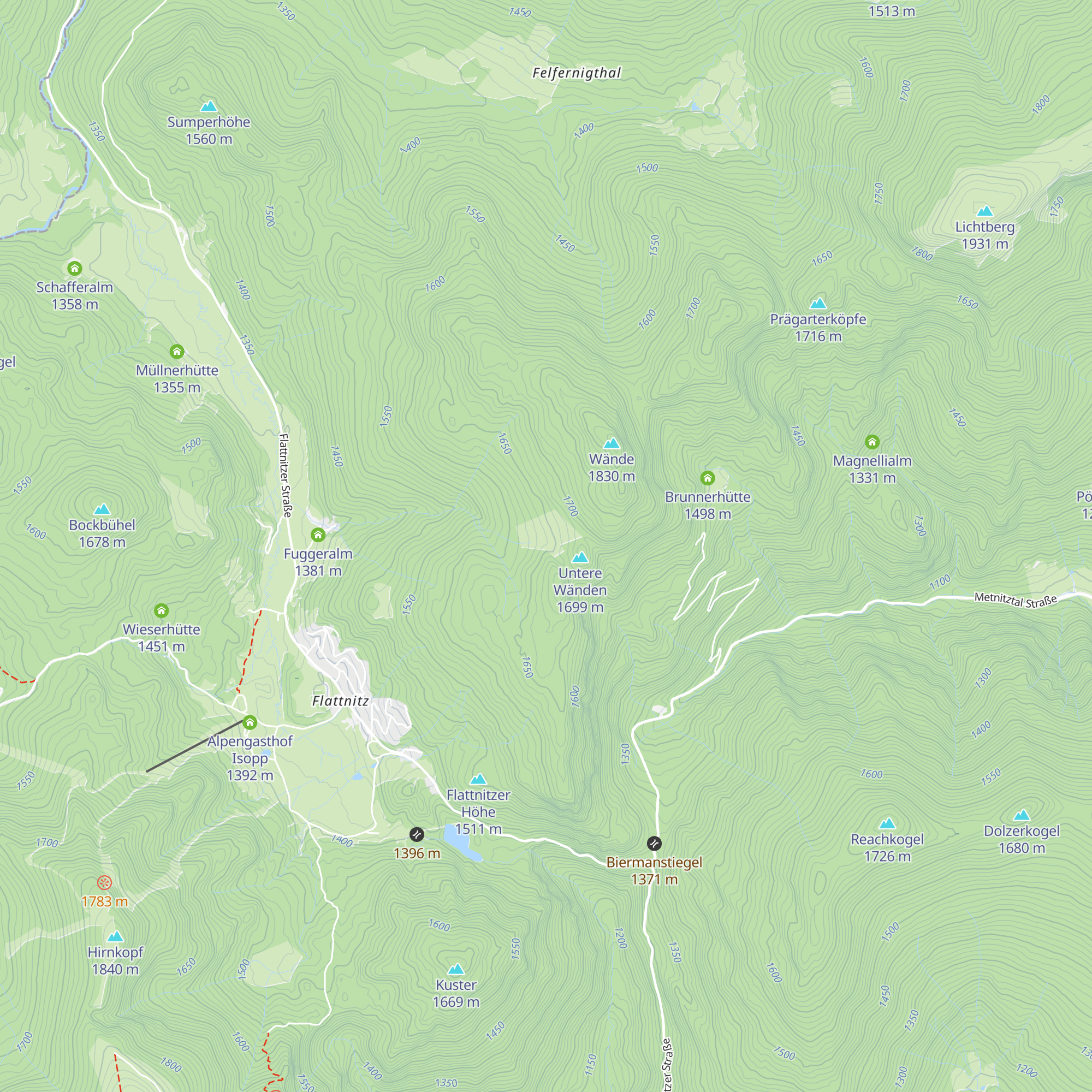 Unterwändenhütte map