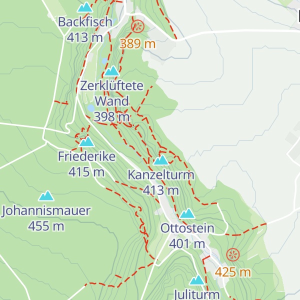 Map of Bewachsener Fels