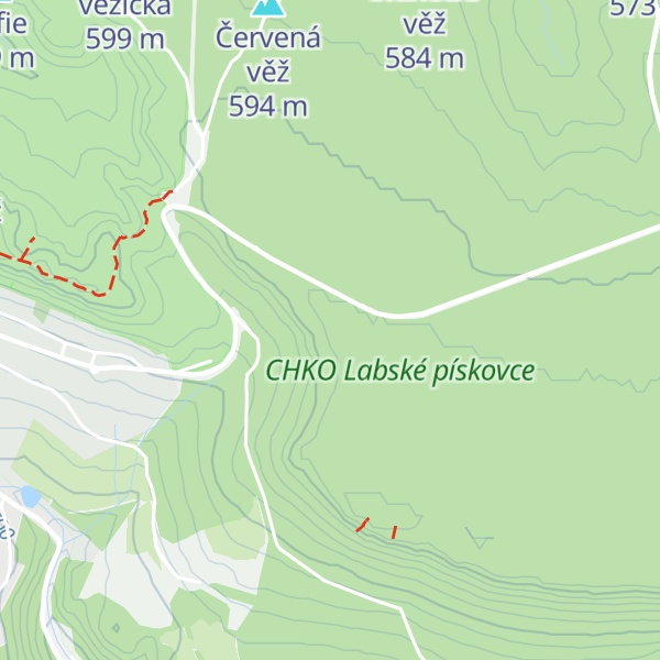 Map of Spodní Rezavá věžička