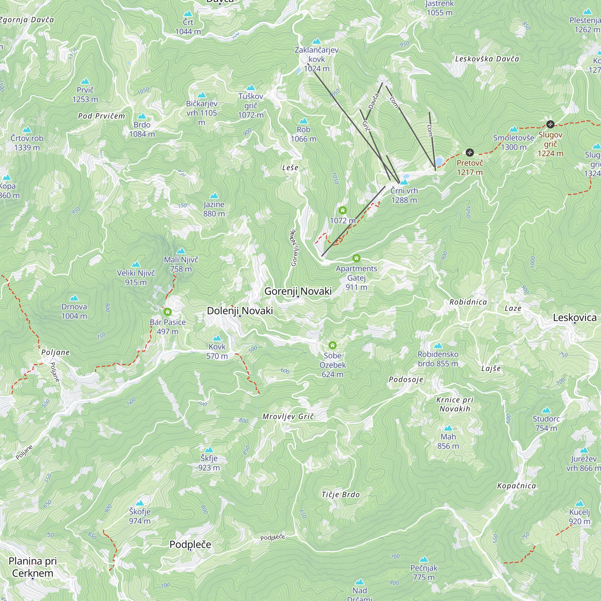 Bar Lovec map