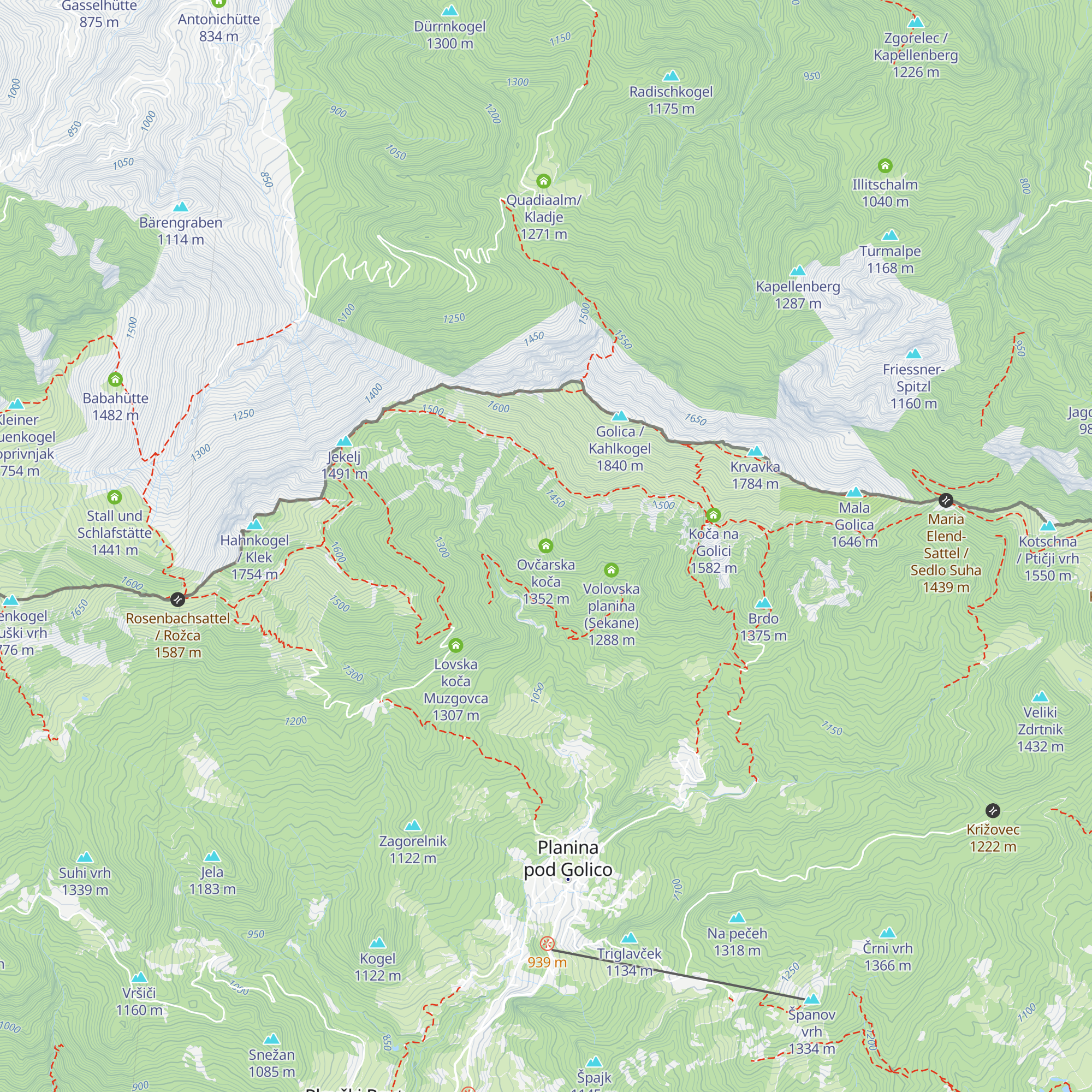 Ovčarska koča map