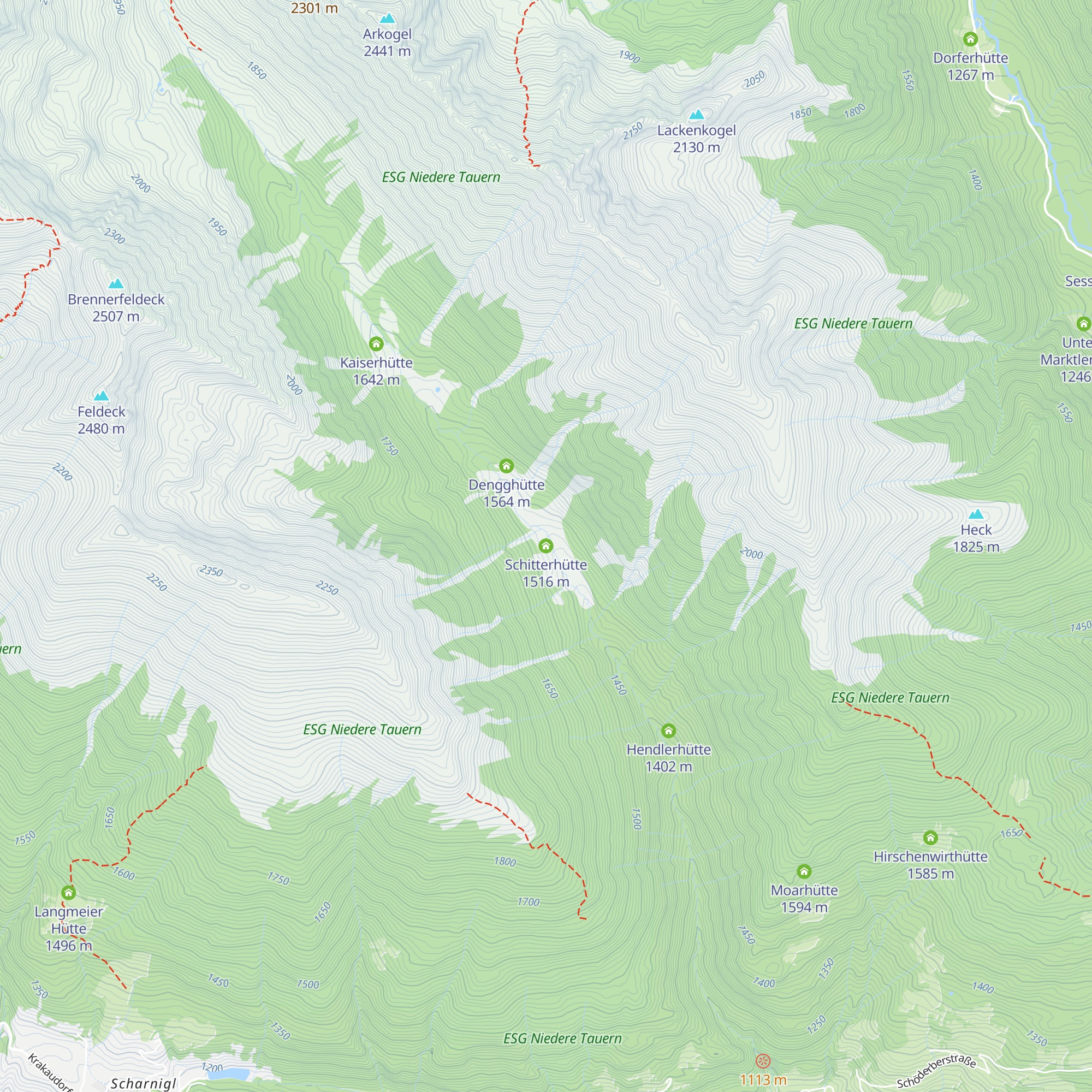 Schitterhütte map