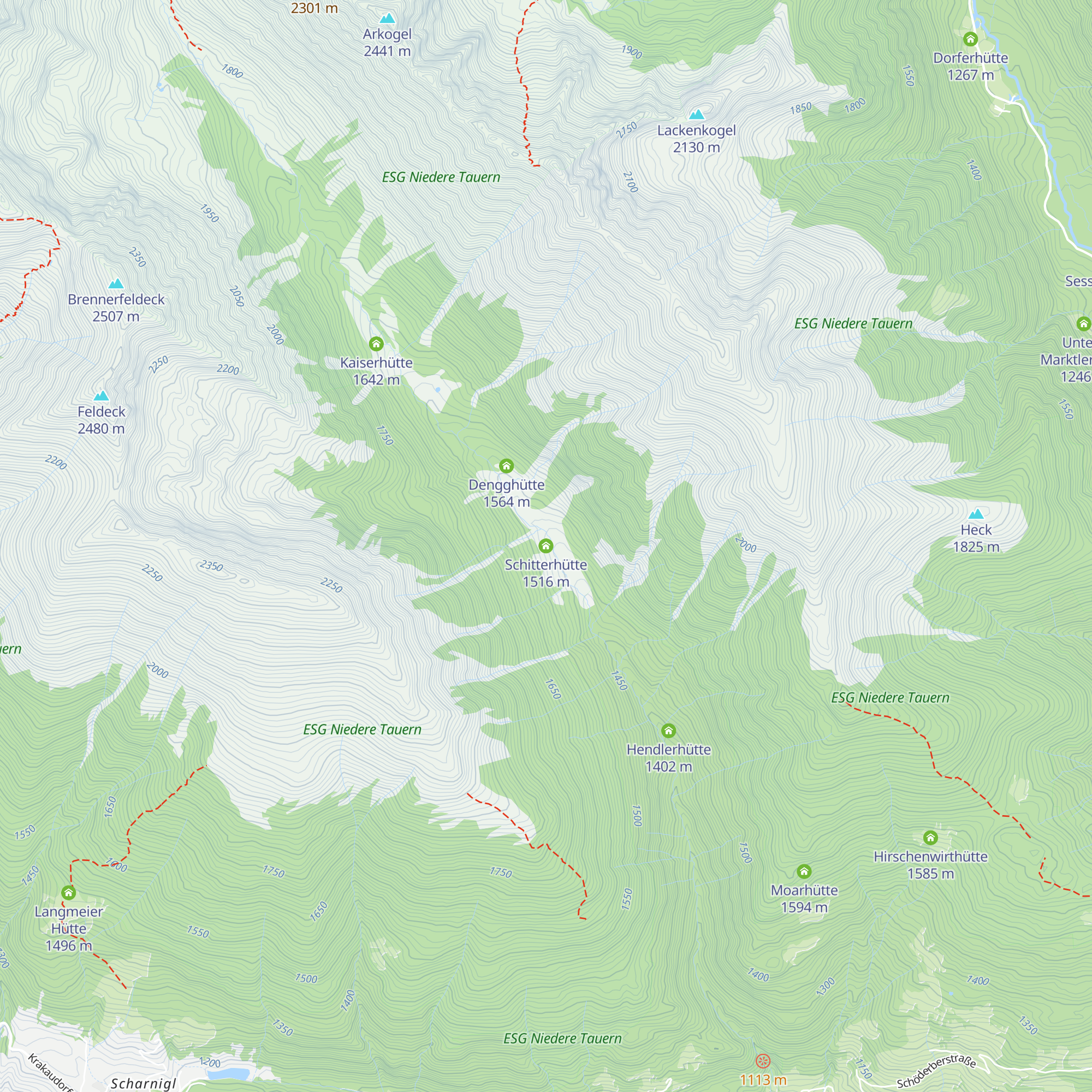 Schitterhütte map