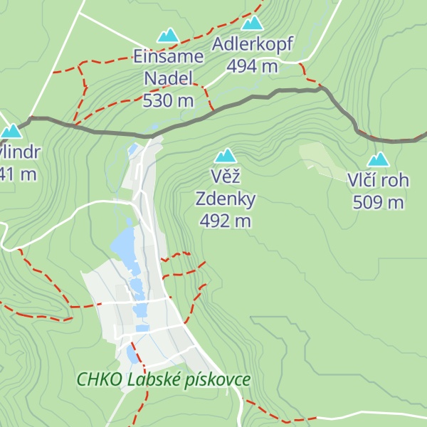 Map of Krteček