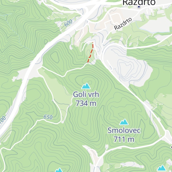 Map of Goli vrh
