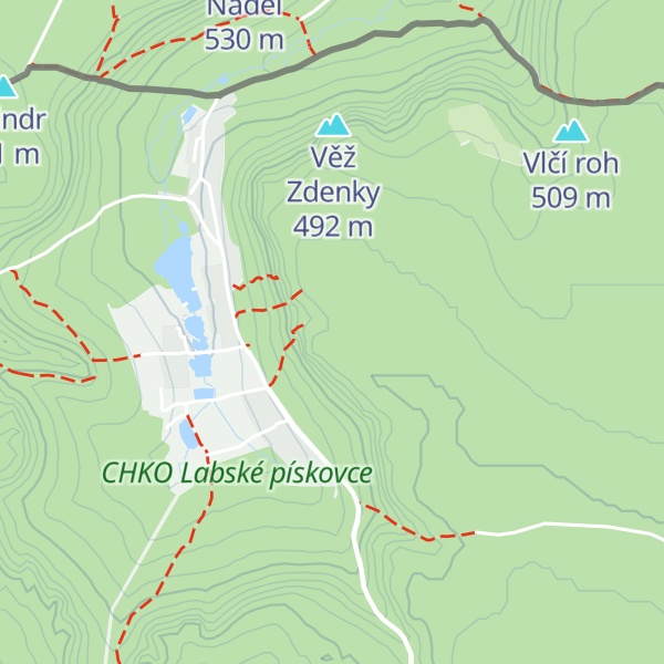 Map of Malá Rohová věž
