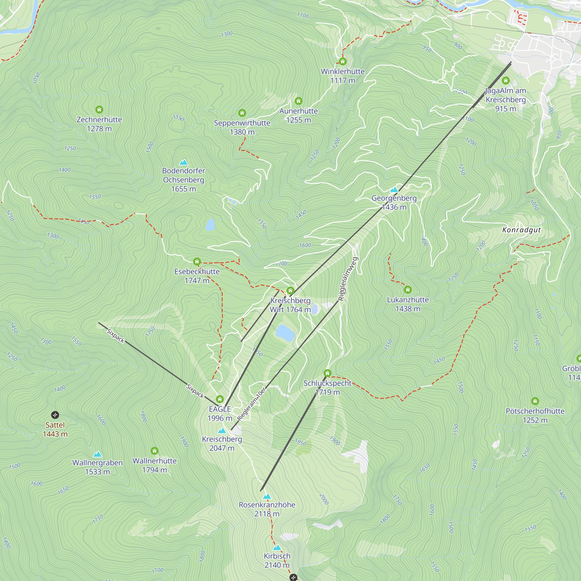 Kreischberg Wirt map