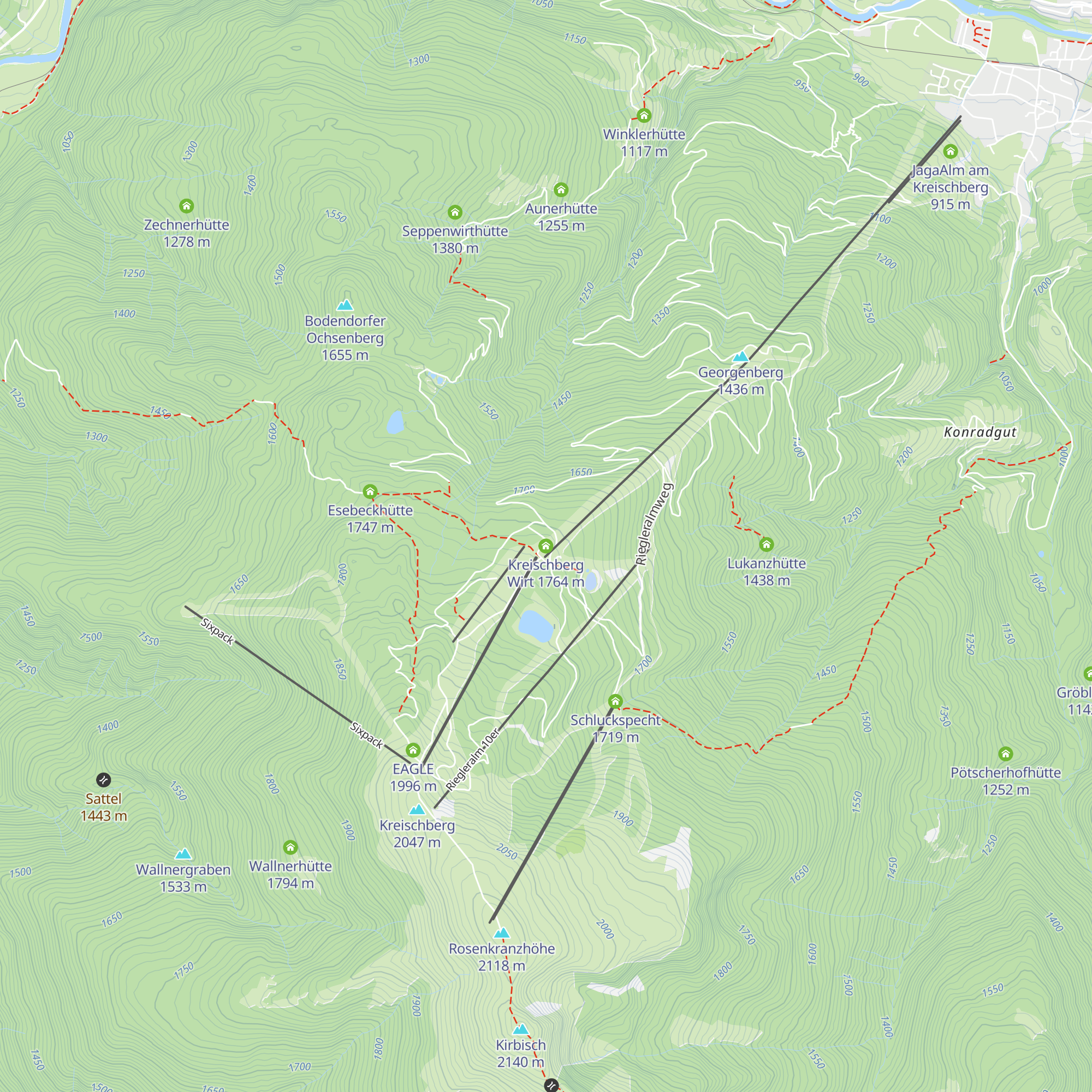 Kreischberg Wirt map