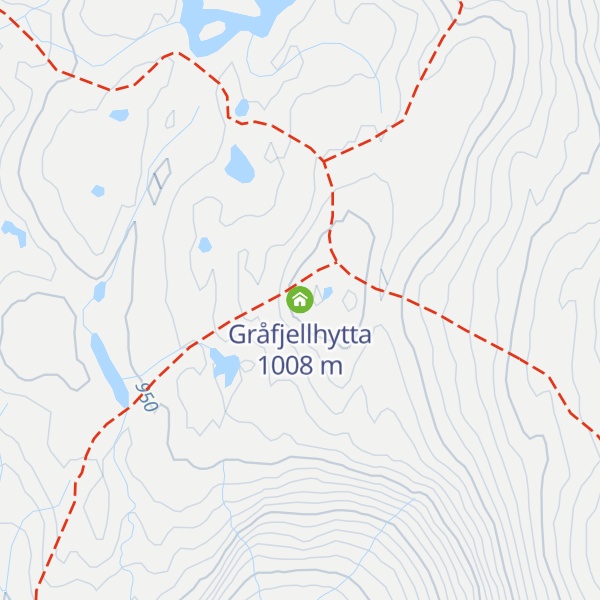 Map of Gråfjellhytta