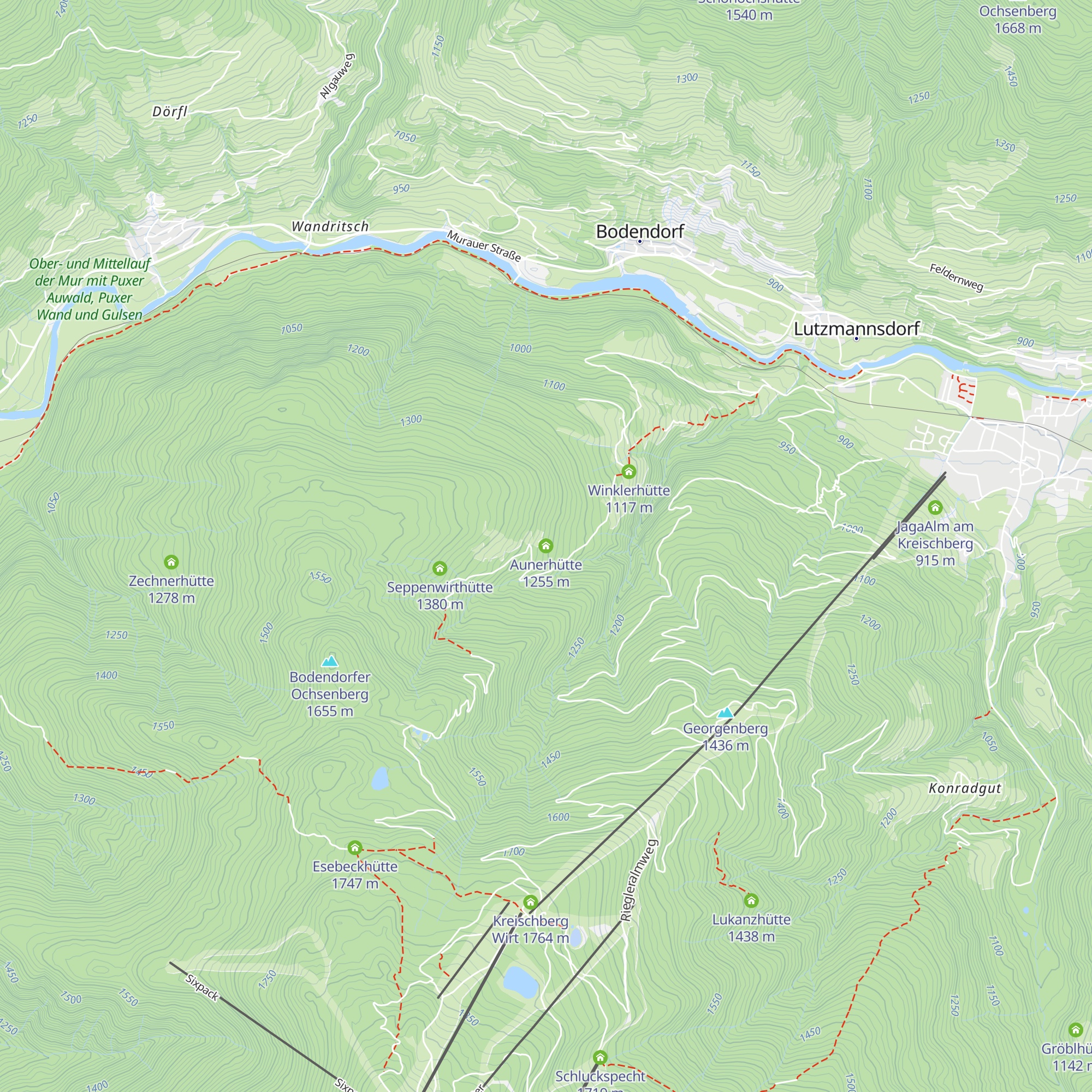 Aunerhütte map