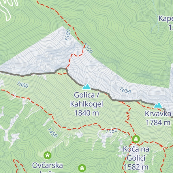 Map of Golica / Kahlkogel