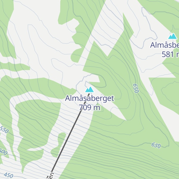 Map of Almåsaberget