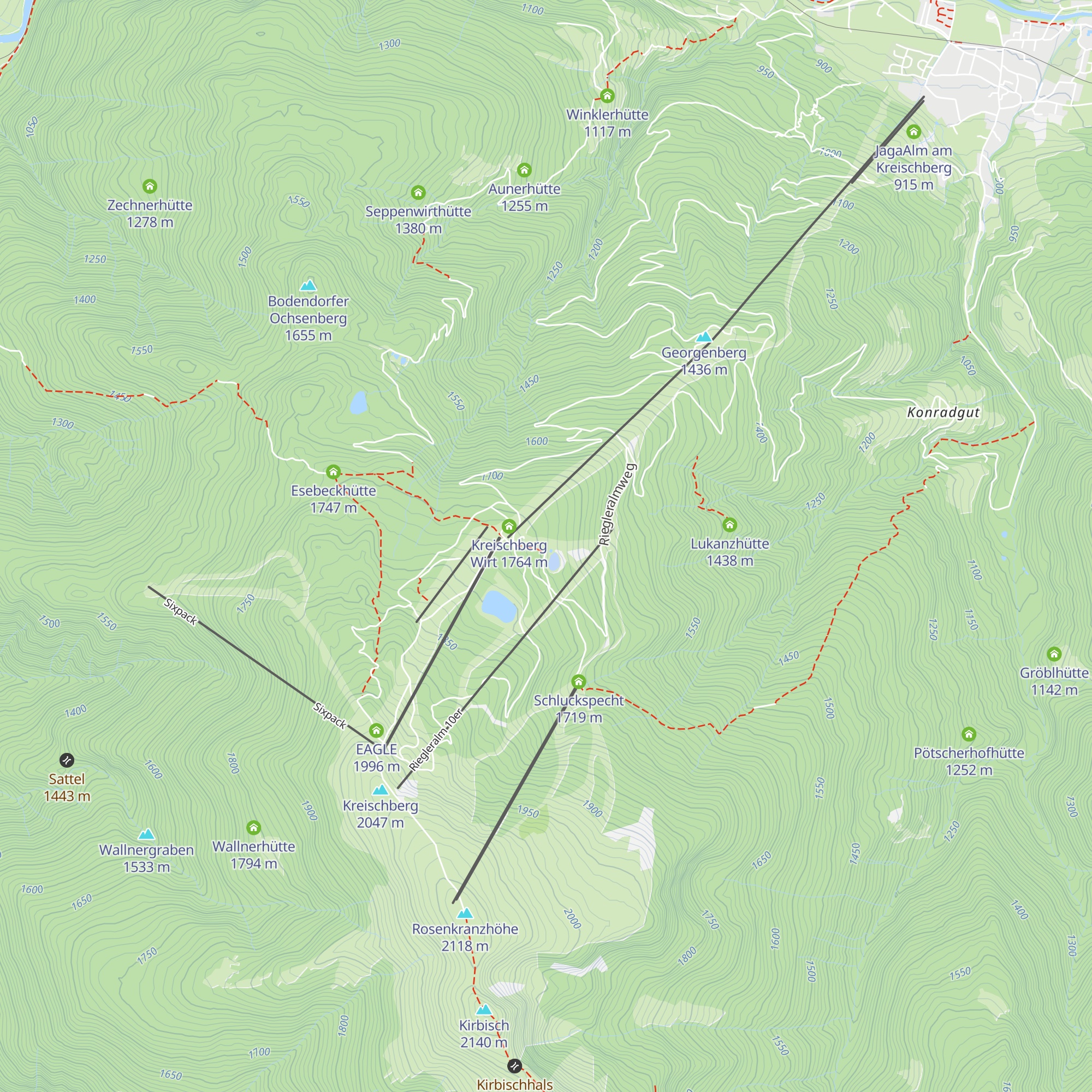 Rieglerhütte map
