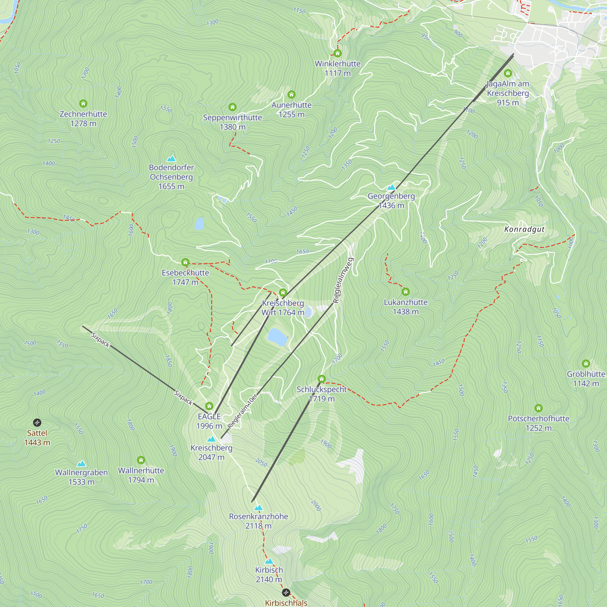 Rieglerhütte map