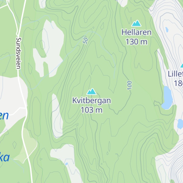 Map of Kvitbergan