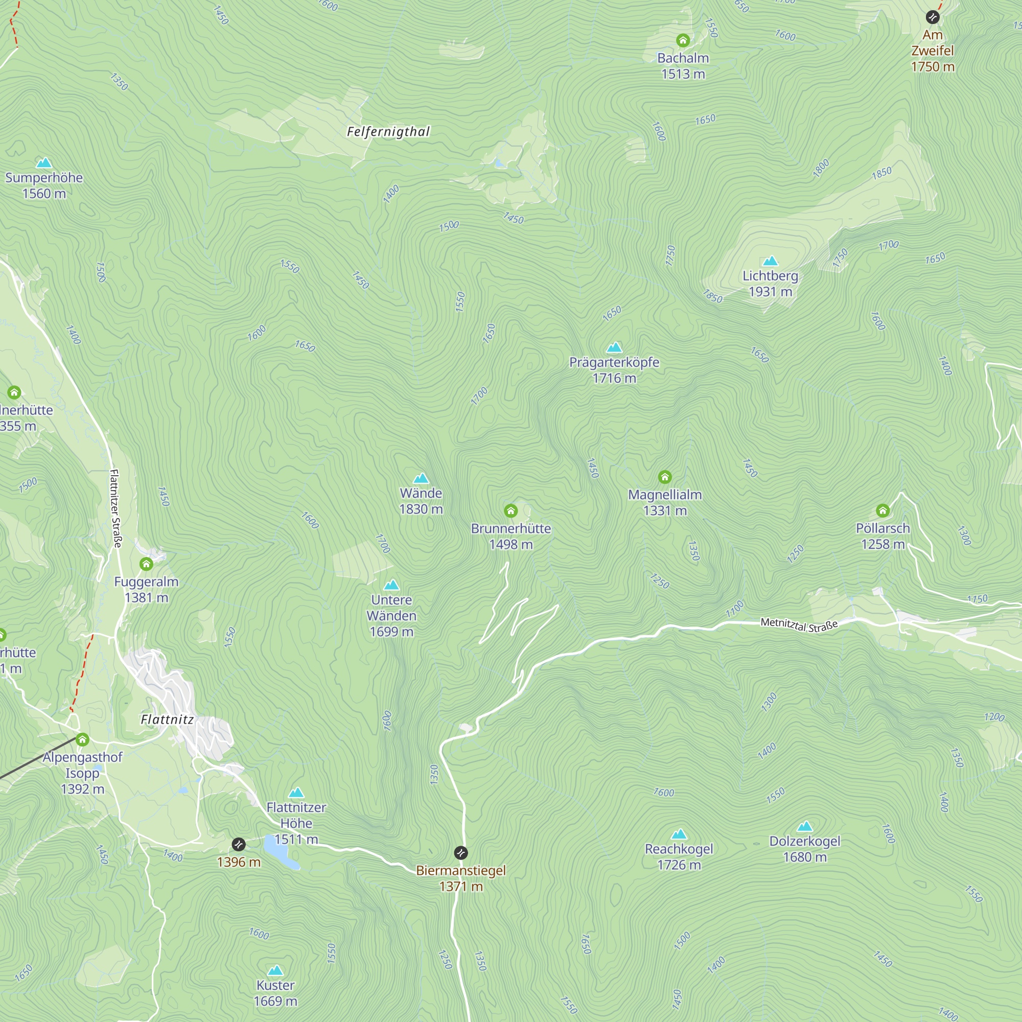 Brunnerhütte map