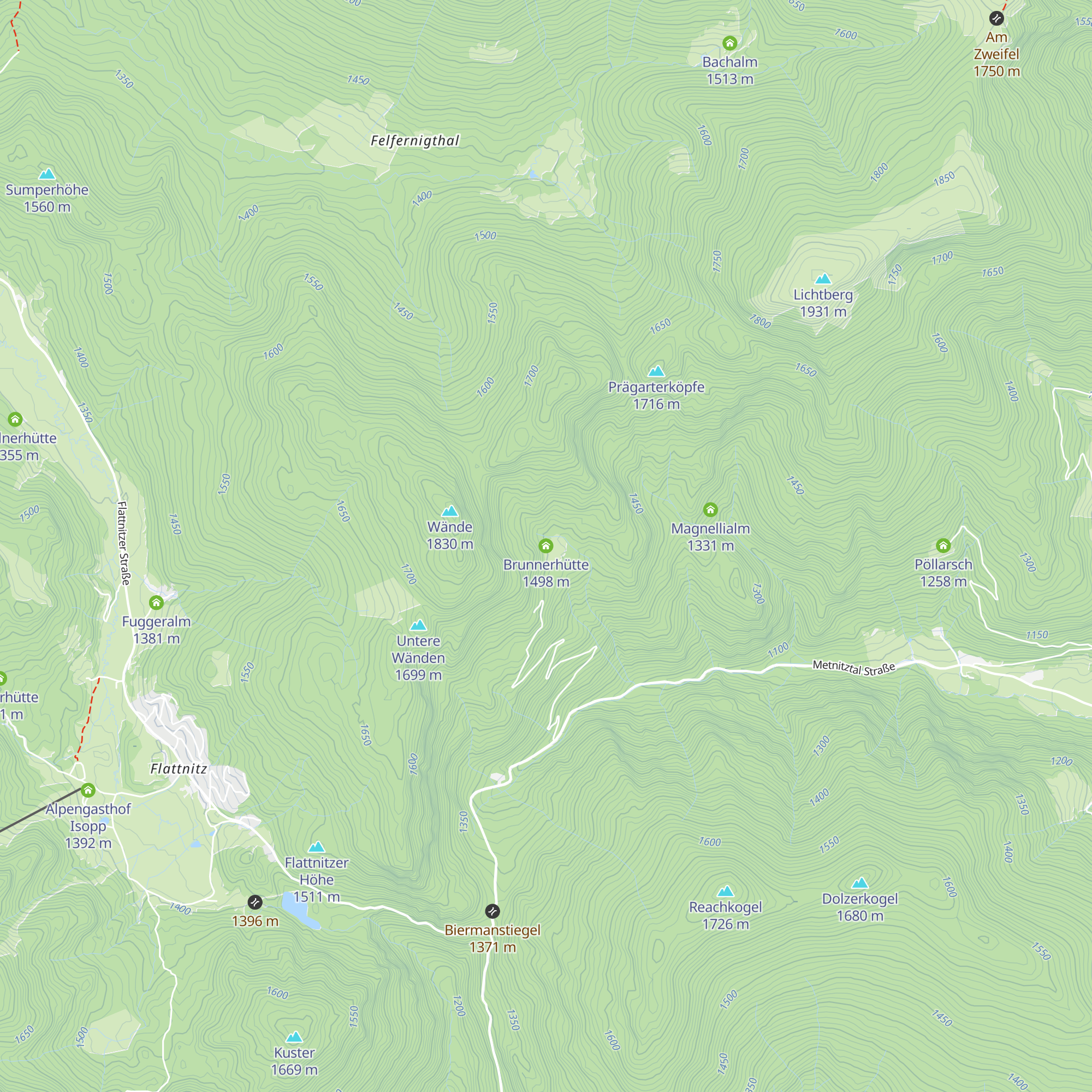 Brunnerhütte map