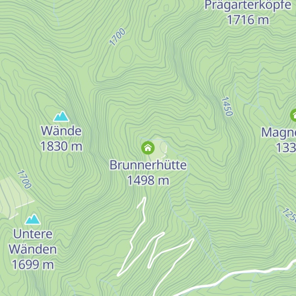 Map of Brunnerhütte