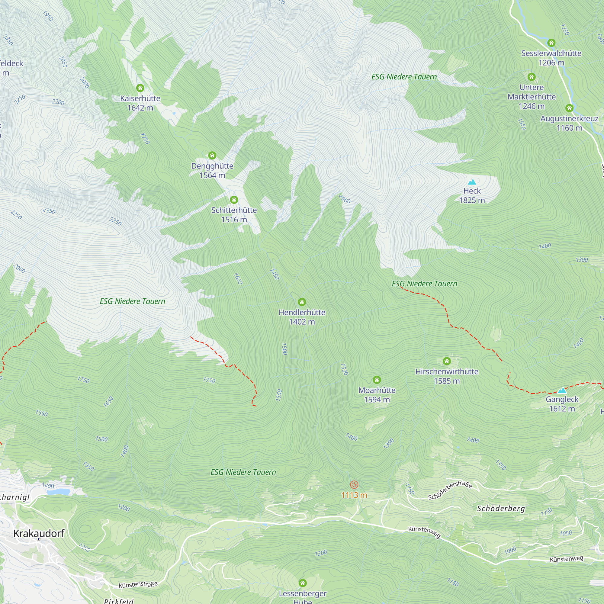 Hendlerhütte map