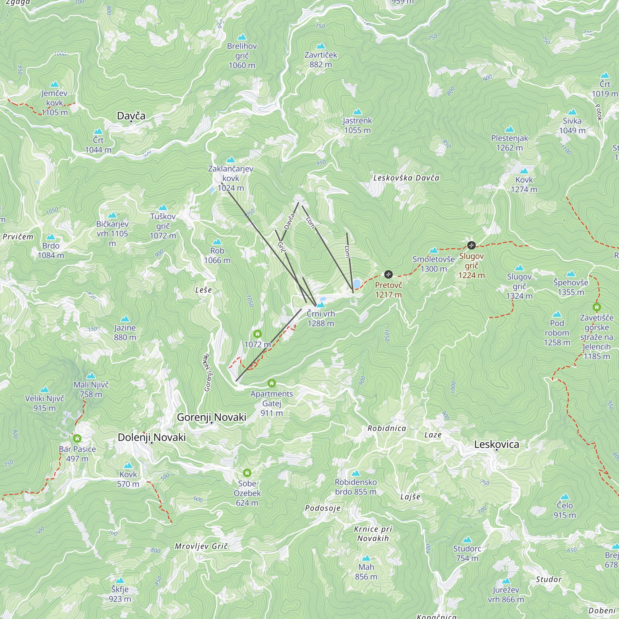 Alpine pearl - SKI Resort Cerkno map