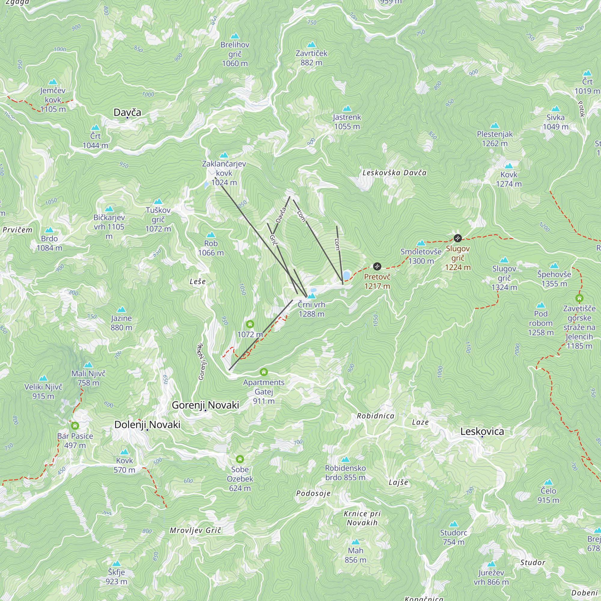 Alpine pearl - SKI Resort Cerkno map