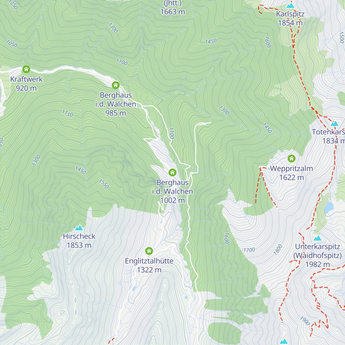 Berghaus i.d. Walchen map