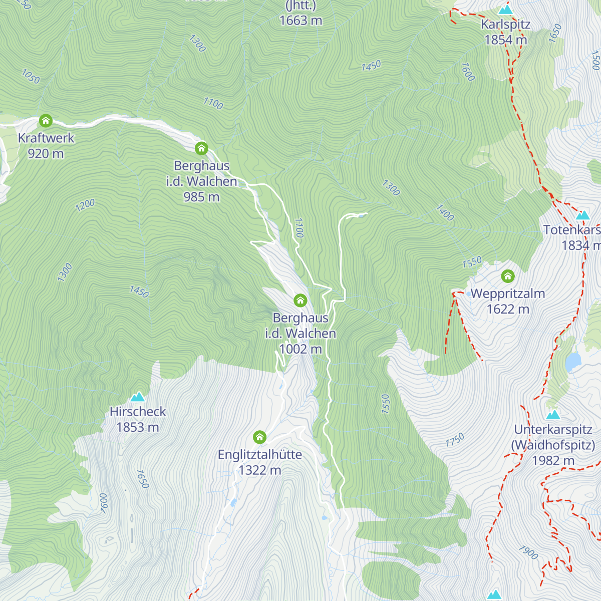 Berghaus i.d. Walchen map
