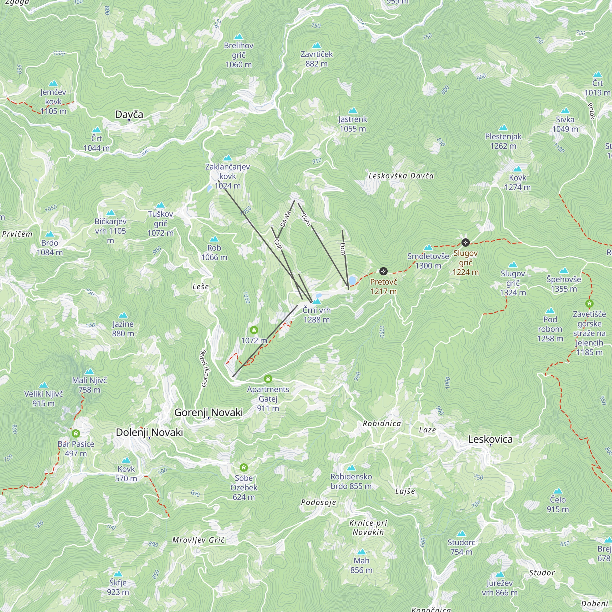 Alpska Perla map