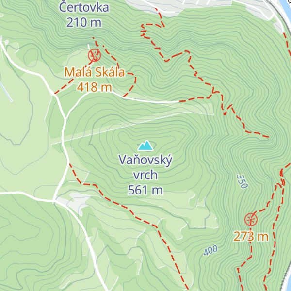 Map of Vaňovský vrch
