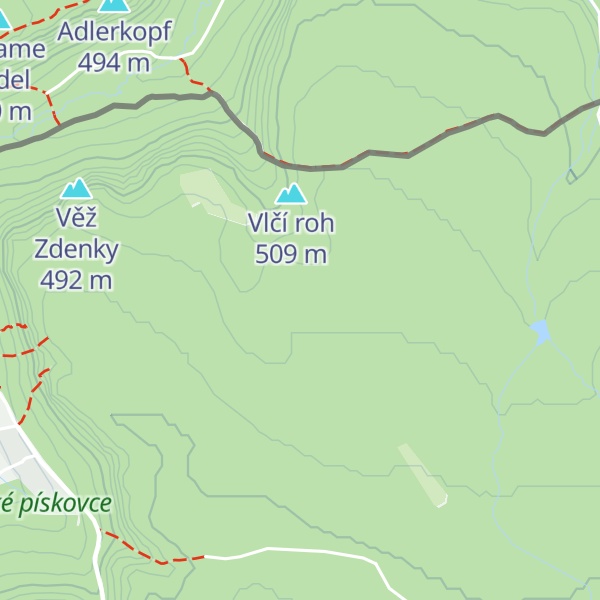 Map of Křesadlo