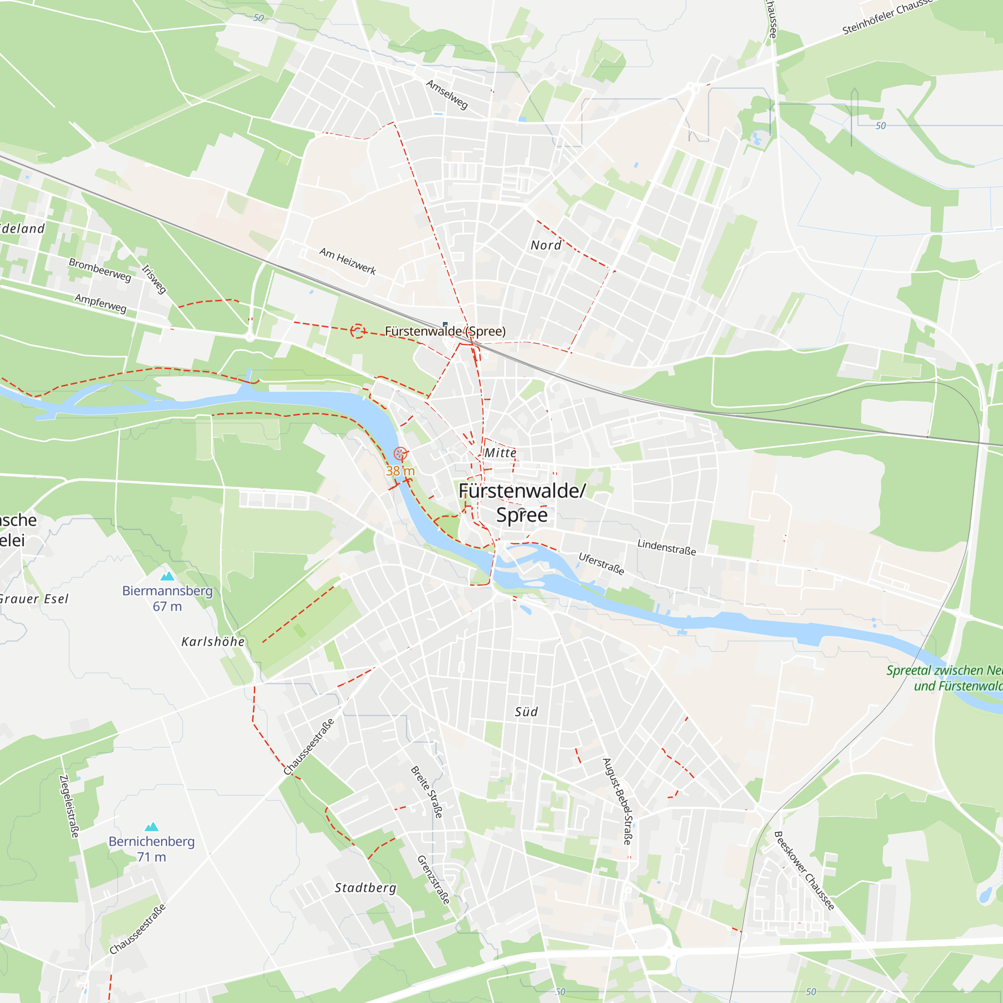 Touristinfo Fürstenwalde map