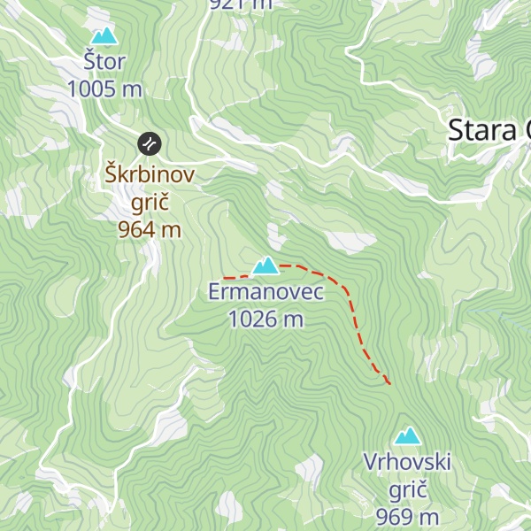 Map of Ermanovec