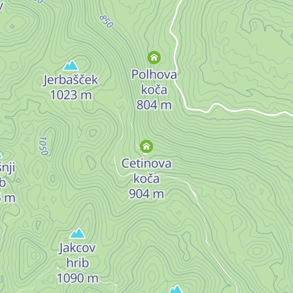 Map of Cetinova koča