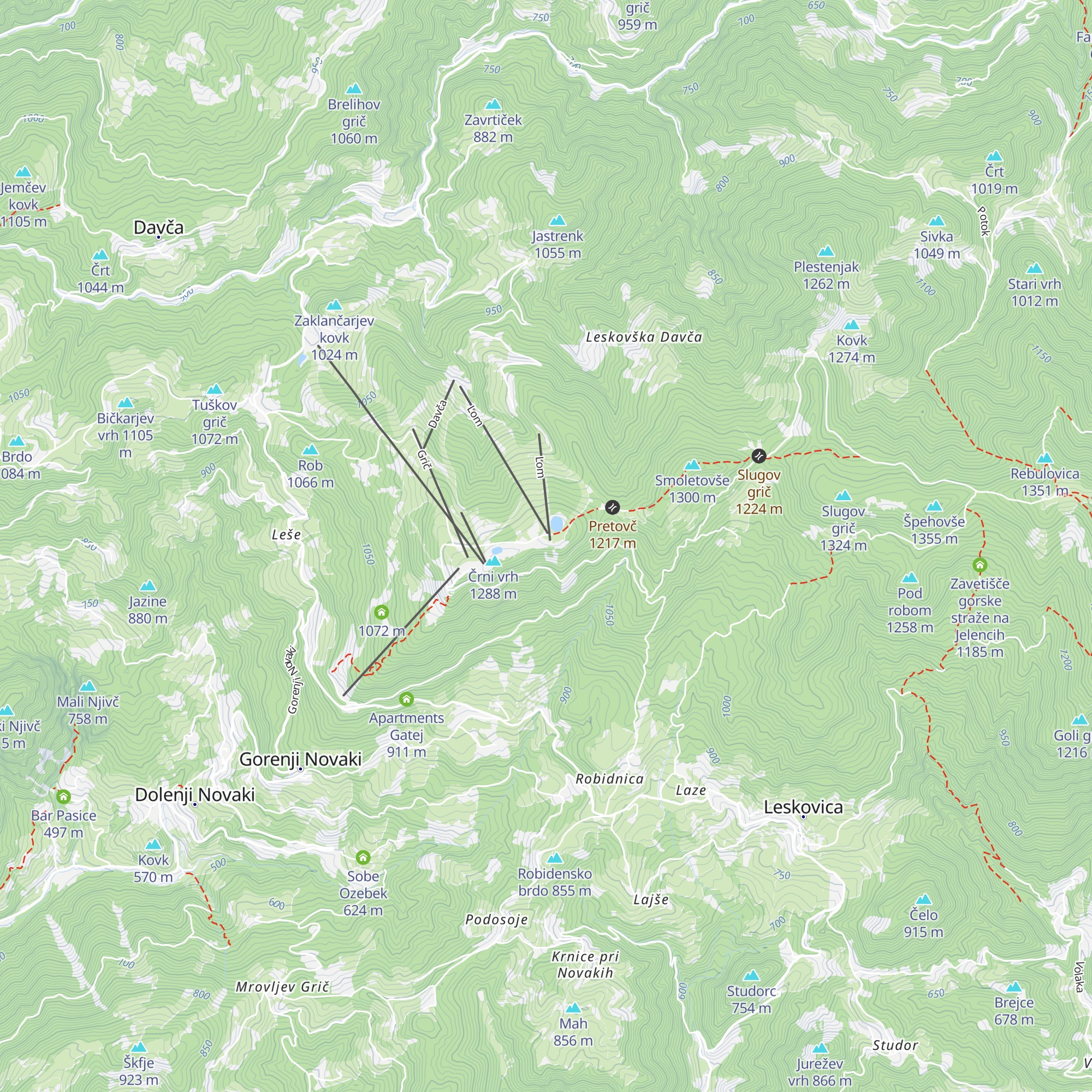 Cerkno map