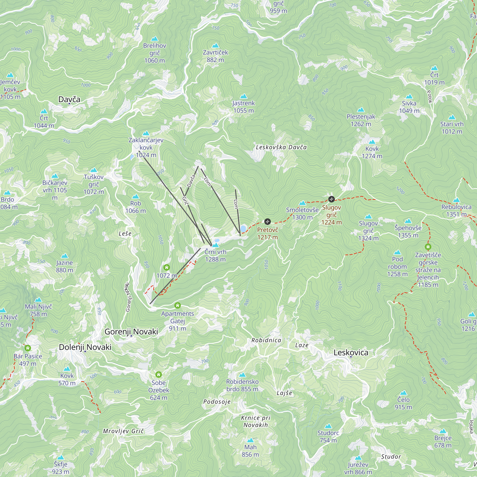 Cerkno map