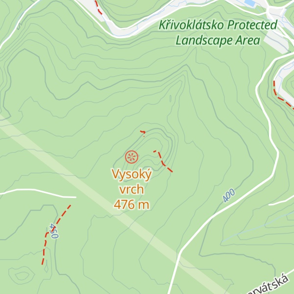 Map of Vysoký vrch