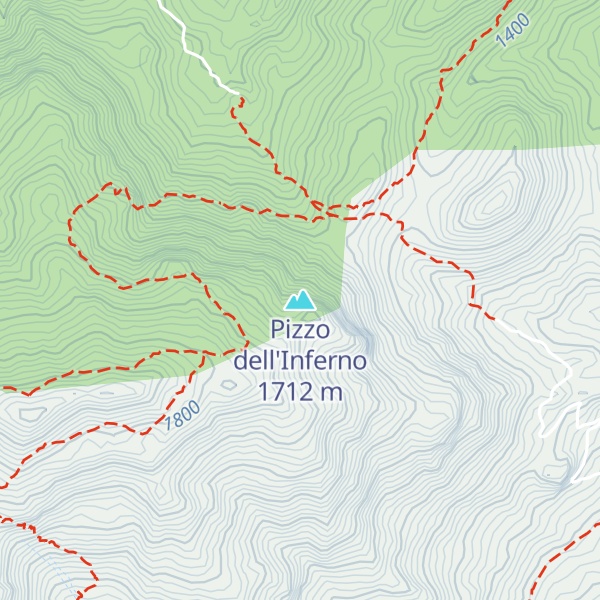 Map of Pizzo dell'Inferno
