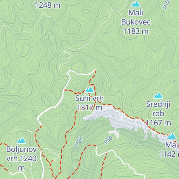 Map of Suhi vrh