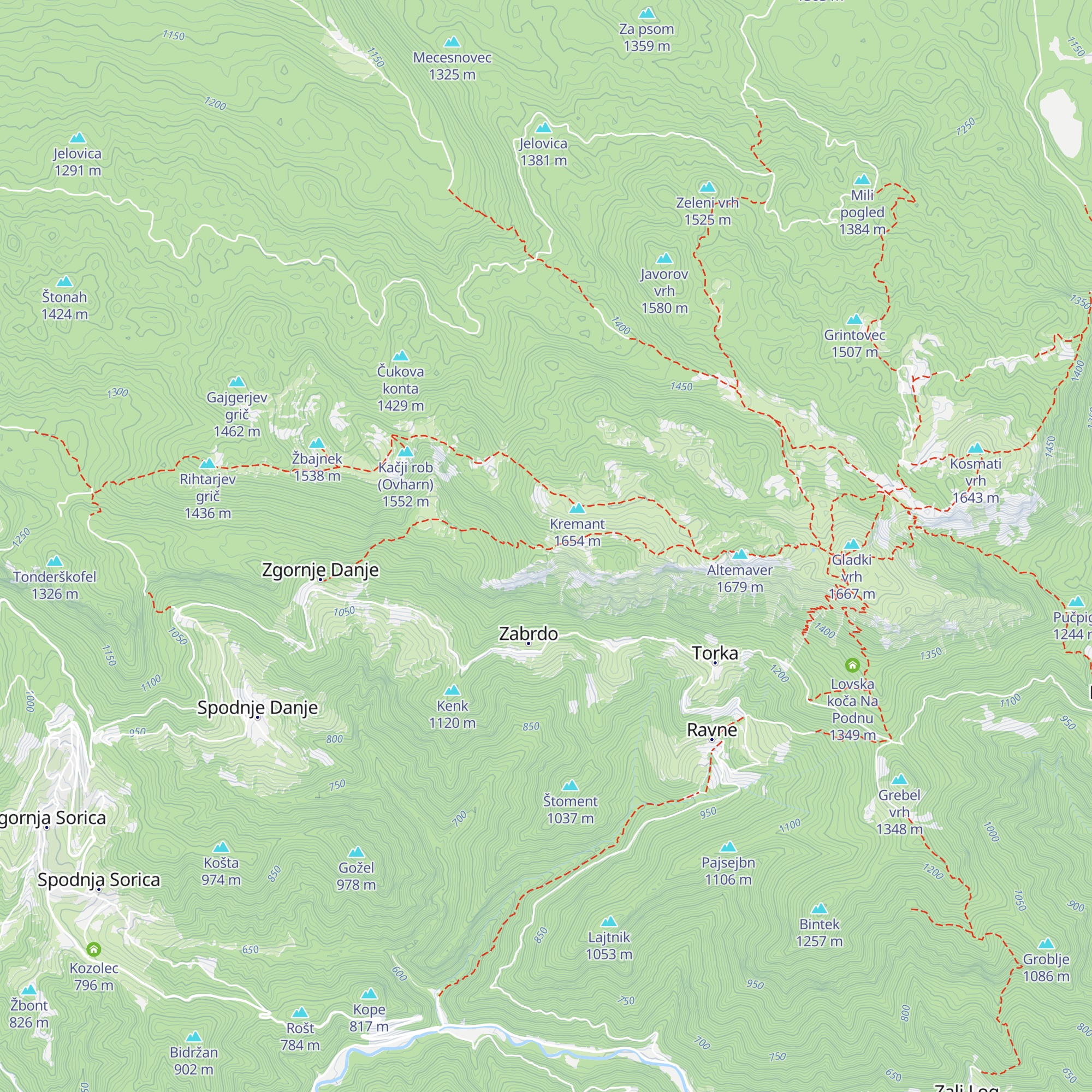 Lovska koča map