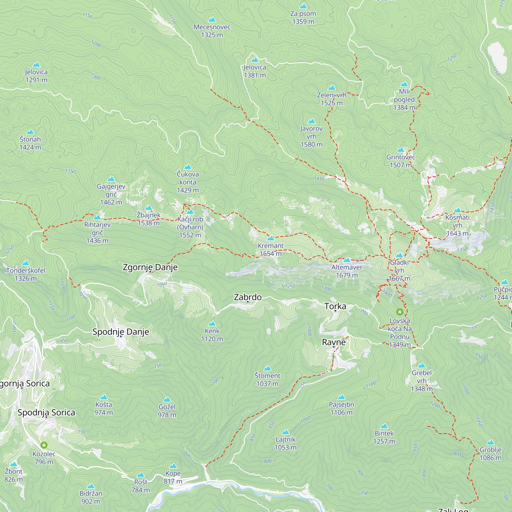 Lovska koča map